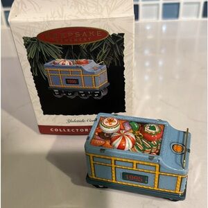 1995 Yuletide Central #2 Tender Car, pressed tin train